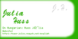 julia huss business card